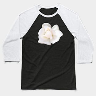 White Sugar Moon Rose Close-up Baseball T-Shirt